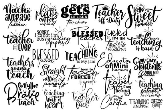 25 Teacher SVG Bundle, Back to School