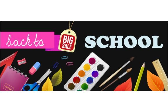 Back to School, Big Sale Lettering