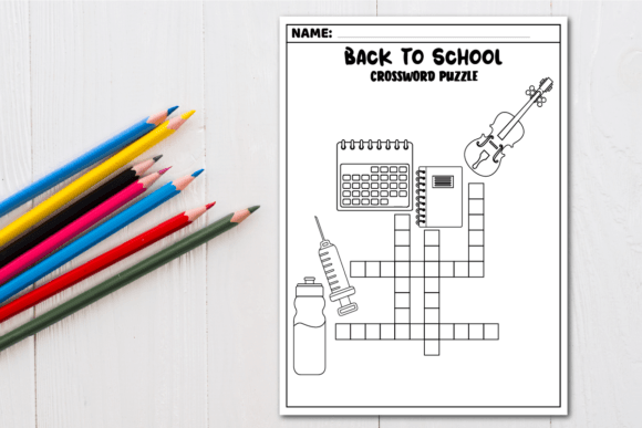 Back to School Crossword for Kids