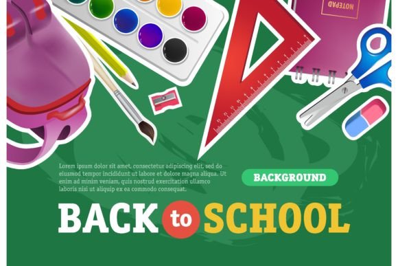 Back to School Lettering with Supplies A