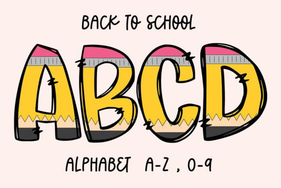 Back to School Pencil Alphabet Doodle: A Practical Design Asset for Educators and Creators