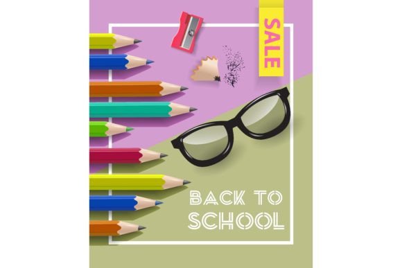 Back to School, Sale Lettering in Frame