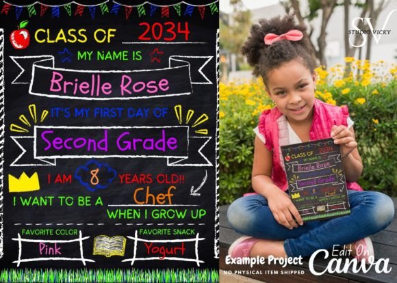 Back to School Signs, Chalkboard Style