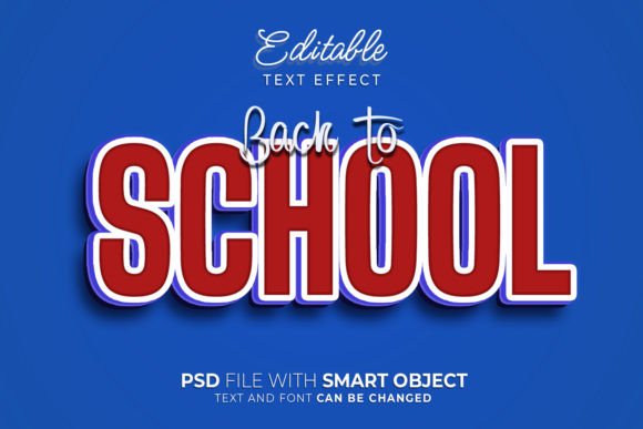 Back to School Text Editable Text Effect