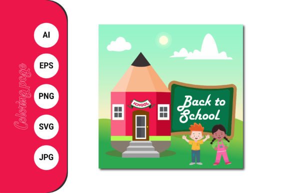 Back to School Vector Illustration Coloring Pages: Digital Creativity for All Ages