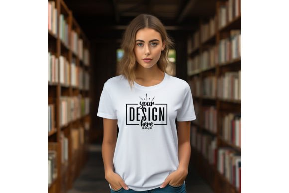 Back to School Woman T-Shirt Mockup