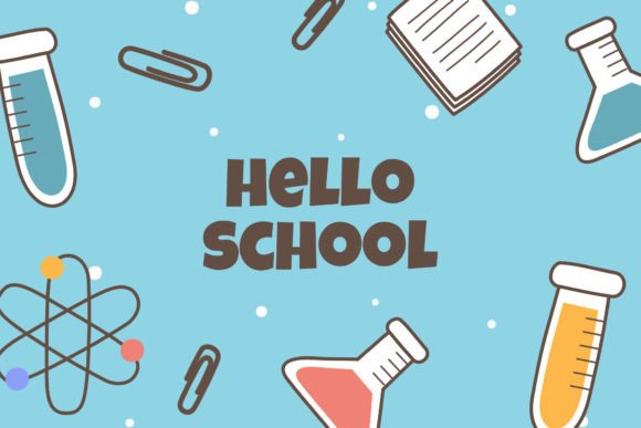 Blue Background Back to School Science: A Practical Design Resource for Educators and Creators