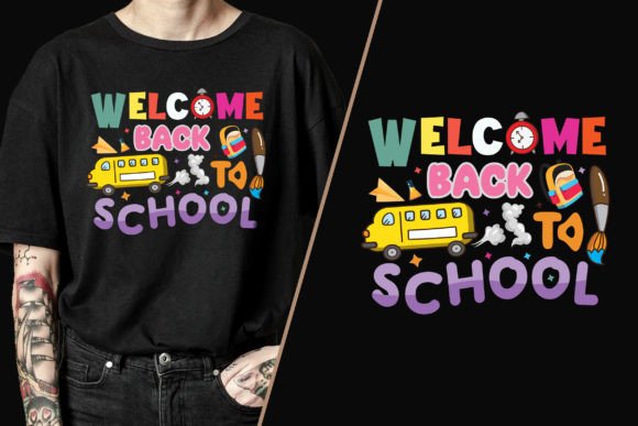 Welcome Back to School Trendy Tee Design